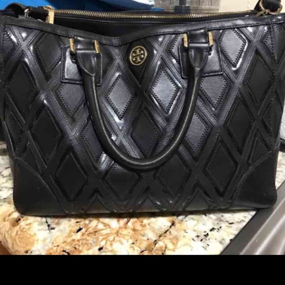 Tory Burch Robinson Patchwork Double Zip Purse - Picture 6 of 6